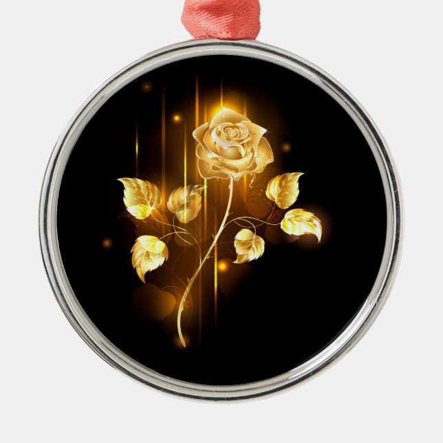 Goldene Rose (goldene Rose) Ornament Aus Metall
