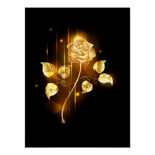 Goldene Rose (goldene Rose) Poster (Vorderseite)