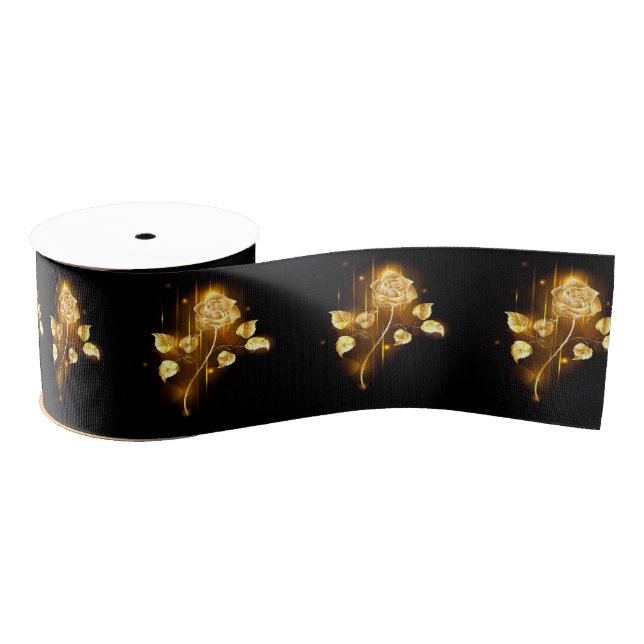 Goldene Rose (goldene Rose) Ripsband (Spule)