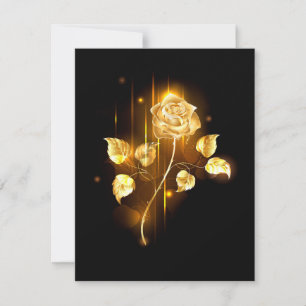 Goldene Rose (goldene Rose) RSVP Karte