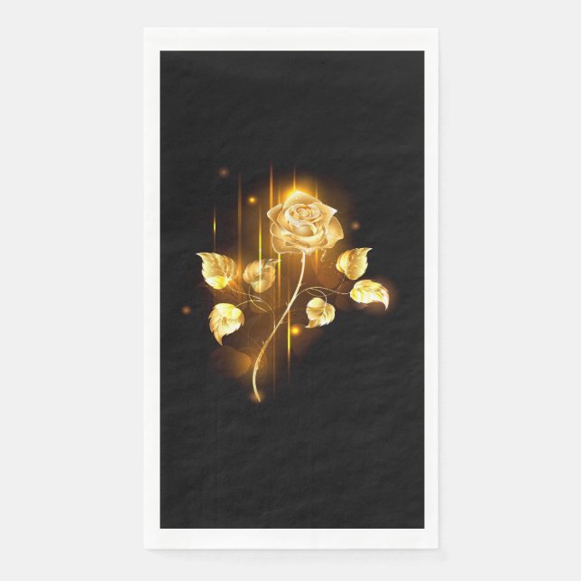 Goldene Rose (goldene Rose) Serviette (Vorderseite)