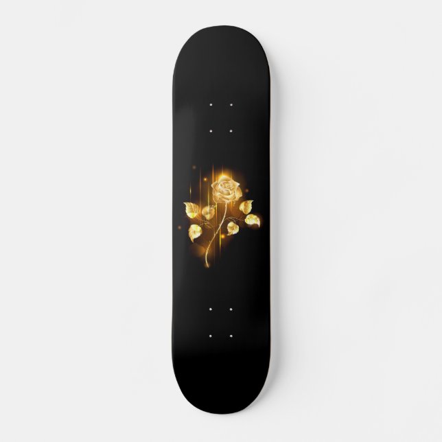 Goldene Rose (goldene Rose) Skateboard (Vorderseite)