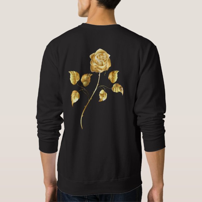 Goldene Rose (goldene Rose) Sweatshirt (Rückseite)