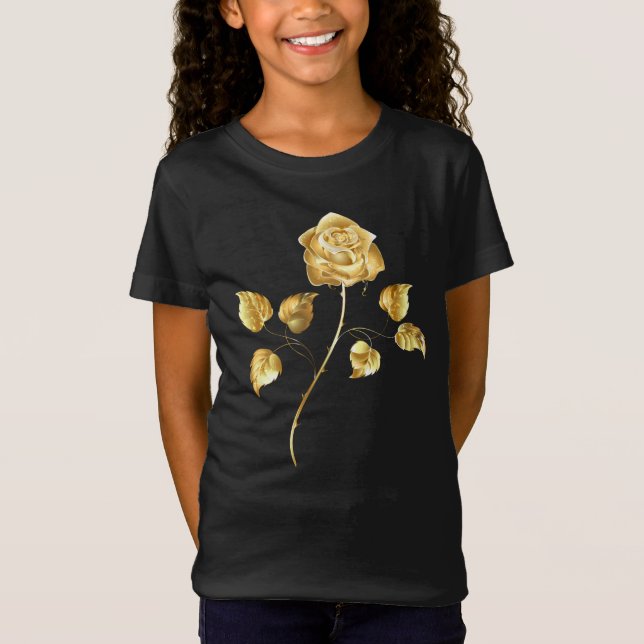 Goldene Rose (goldene Rose) T-Shirt (Vorderseite)