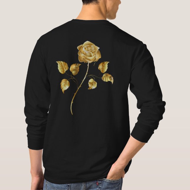 Goldene Rose (goldene Rose) T-Shirt (Rückseite)
