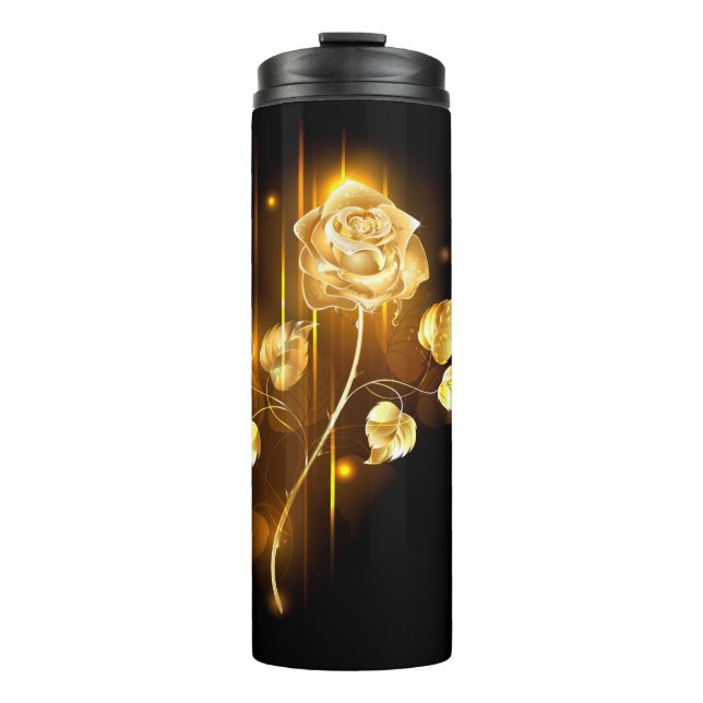 Goldene Rose (goldene Rose) Thermosbecher (Vorderseite)