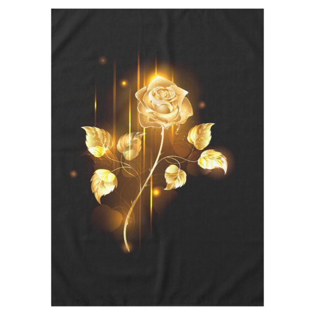 Goldene Rose (goldene Rose) Tischdecke (Vorderseite)