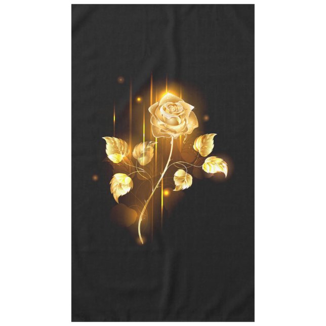 Goldene Rose (goldene Rose) Tischdecke (Vorderseite)