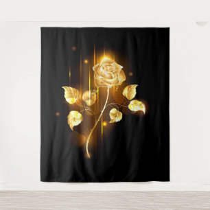 Goldene Rose (goldene Rose) Wandteppich