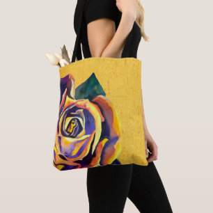 Goldene Rose Gotische Aquarellkunst