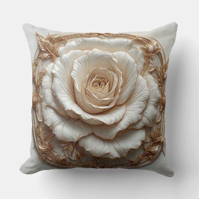 Goldene Rose Kissen (Vorderseite)
