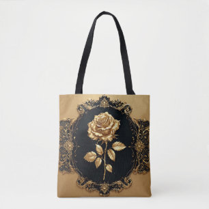 Goldene Rose Kunstwerk mit Verziertem Dekorationse