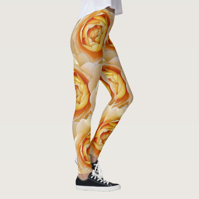 Goldene Rose Leggings (Rechts)