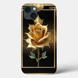 Goldene Rose mit eleganten, verzierten Details Case-Mate iPhone Hülle