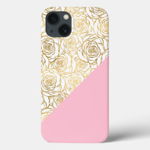 Goldene Rose mit Rosa Case-Mate iPhone Hülle