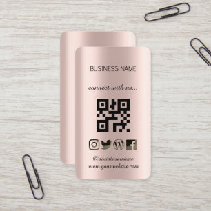 Goldene Rose - QR-Code-Visitenkarte für soziale Me Visitenkarte