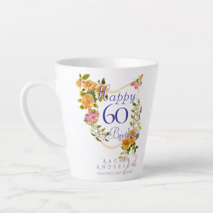 Goldene Rose Ribbon 60. Geburtstag Milchtasse