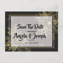 Goldene Rose Save the Date Ankündigungspostkarte