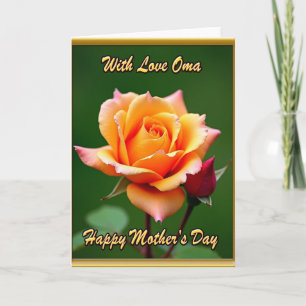 Goldene Rose Süßeste Mama Karte