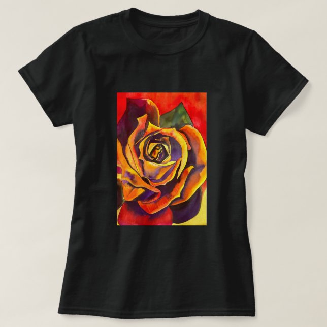 Goldene Rose T-Shirt (Design vorne)