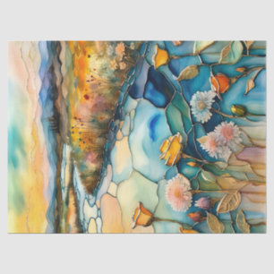 Goldene Rose Tal Sunrise II Seidenpapier