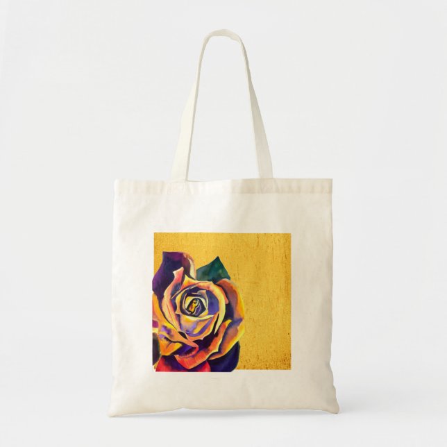 Goldene Rose Tragetasche (Vorne)