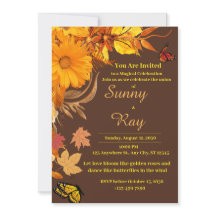 Goldene Rose und Schmetterlinge Hochzeit
