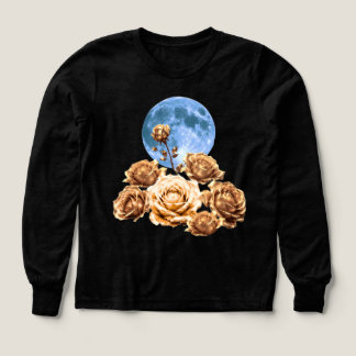 Goldene Rosen & Blaue Vollmond-Himmelsästhetik