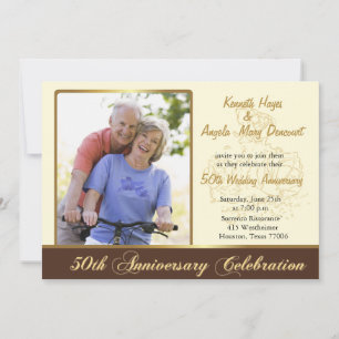 Goldene Rosen - Einladung zum 50. Hochzeitstag