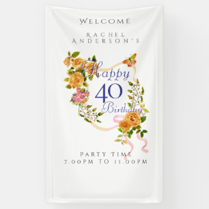 Goldene Rosenband 40. Geburtstag Banner