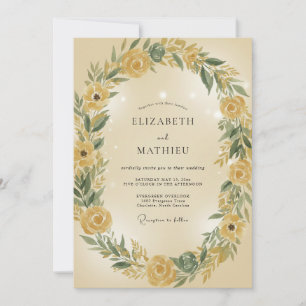 Goldene Rosenkranz Hochzeit Einladung