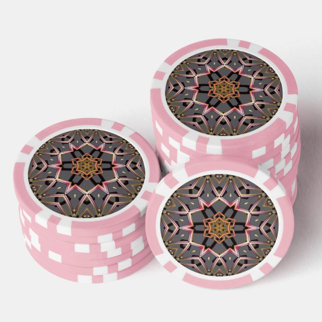 Goldene Rosette Pokerchips (Stapel)