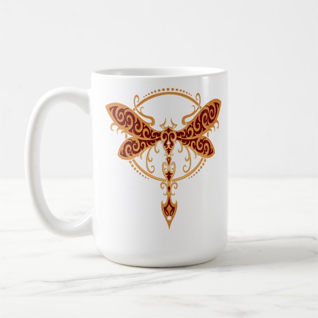 Goldene rote Stammes- Libelle Tasse (Links)
