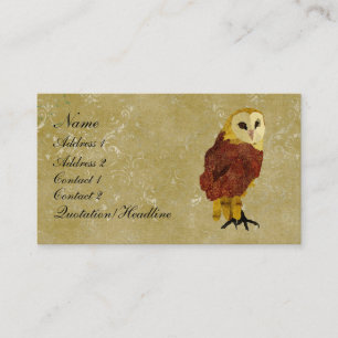 Goldene Rubineule Visitenkarten/Tag-Etiketten Visitenkarte