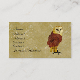 Goldene Rubineule Visitenkarten/Tag-Etiketten Visitenkarte