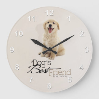Goldene Rückhaltepuppe Große Wanduhr