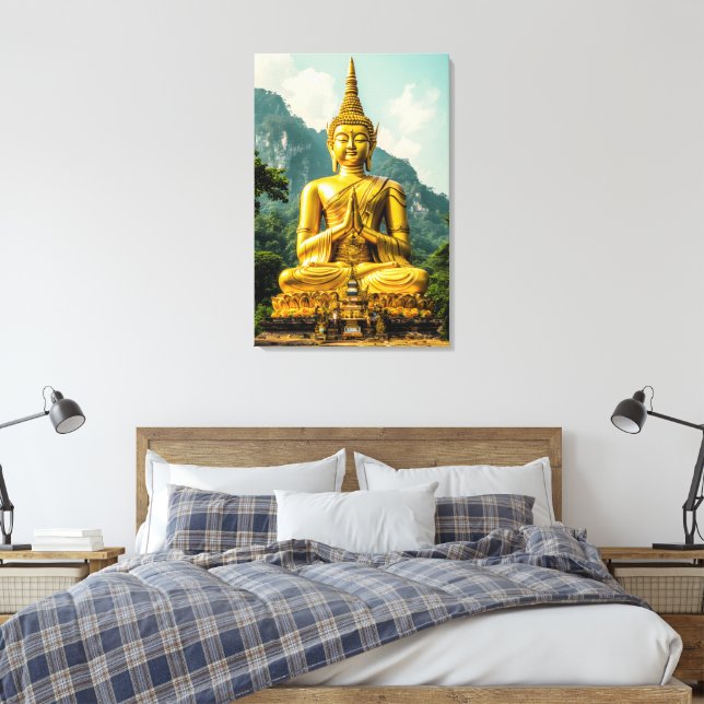 Goldene Ruhe Leinwanddruck (Insitu (Schlafzimmer))