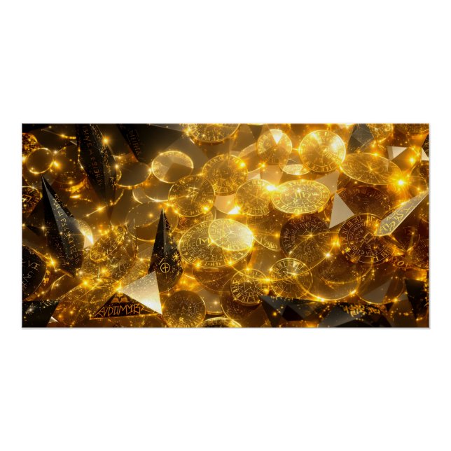 Goldene Runenmünzen Poster (Vorderseite)