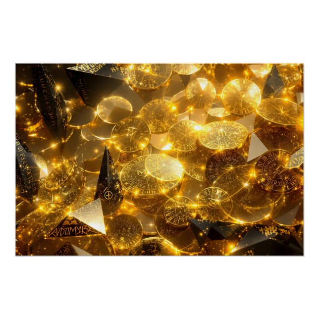 Goldene Runenmünzen Poster (Vorderseite)