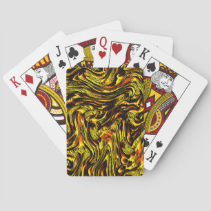 Goldene rustikale Textur mit dunklen Linien und or Spielkarten
