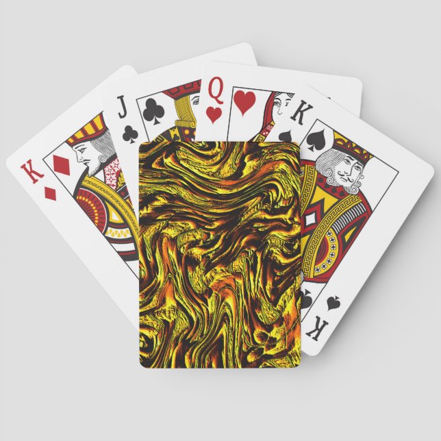 Goldene rustikale Textur mit dunklen Linien und or Spielkarten (Rückseite)