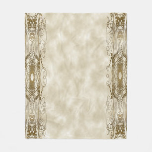 Goldene Säulen Fleecedecke