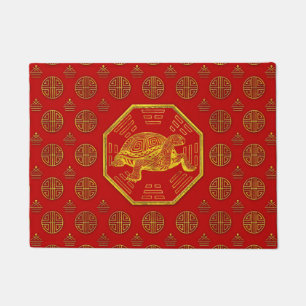 Goldene Schildkröte/Schildkröte Feng Shui Fußmatte