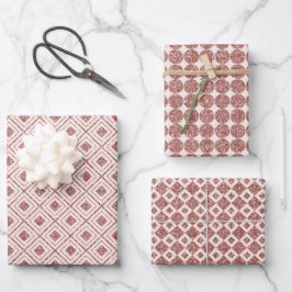 Goldene schimmernde Rose Geschenkpapier Set