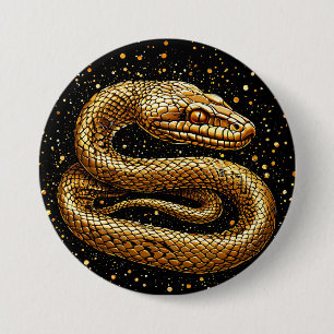 Goldene Schlange Button