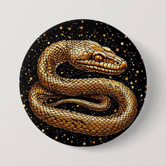 Goldene Schlange Button (Vorderseite)
