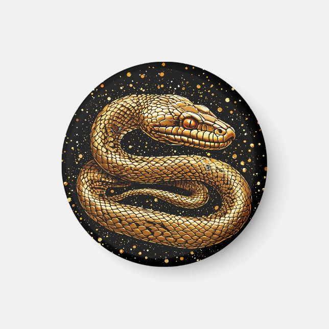 Goldene Schlange Magnet (Vorne)