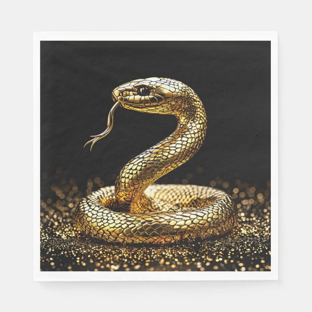 Goldene Schlange Serviette (Vorderseite)