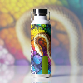 Goldene Schlangenmosaik Trinkflasche