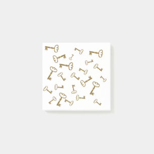 Goldene Schlüssel, Vintage-Schlüssel Post-it Notiz
